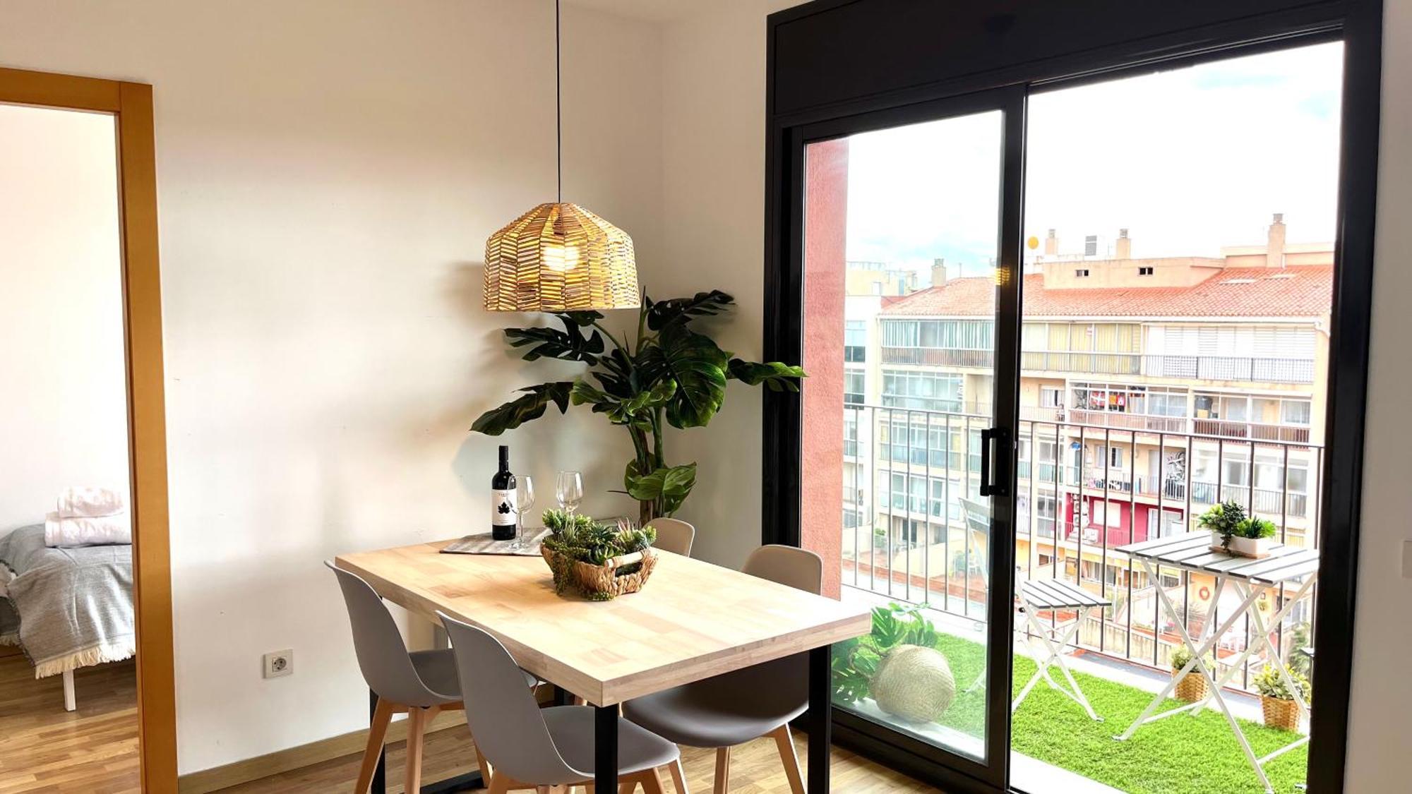 Apartamento Con Terraza By Prestigi Terrassa Exteriör bild