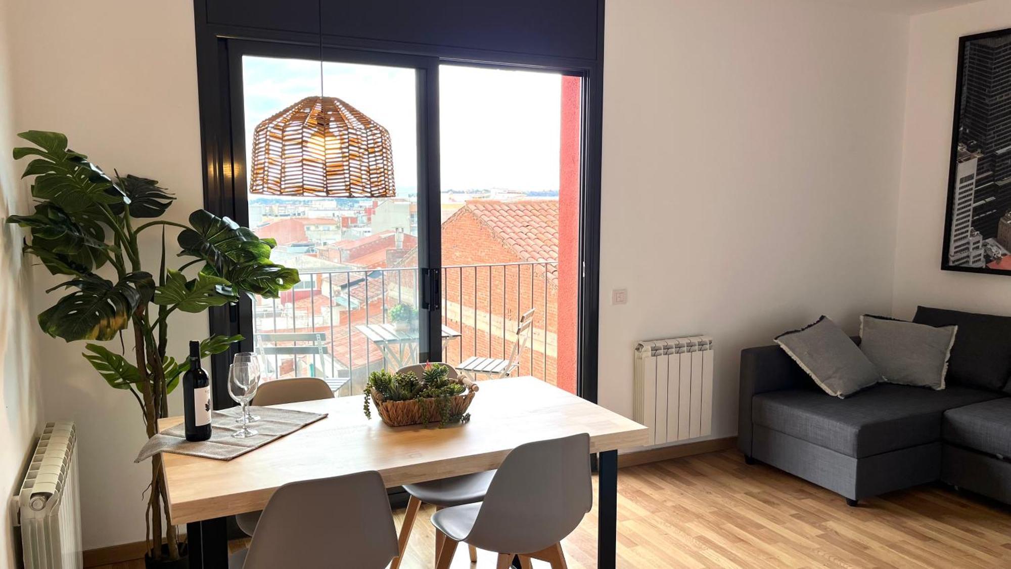 Apartamento Con Terraza By Prestigi Terrassa Exteriör bild