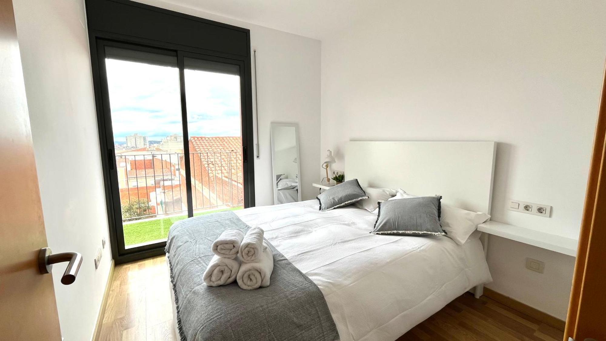 Apartamento Con Terraza By Prestigi Terrassa Exteriör bild