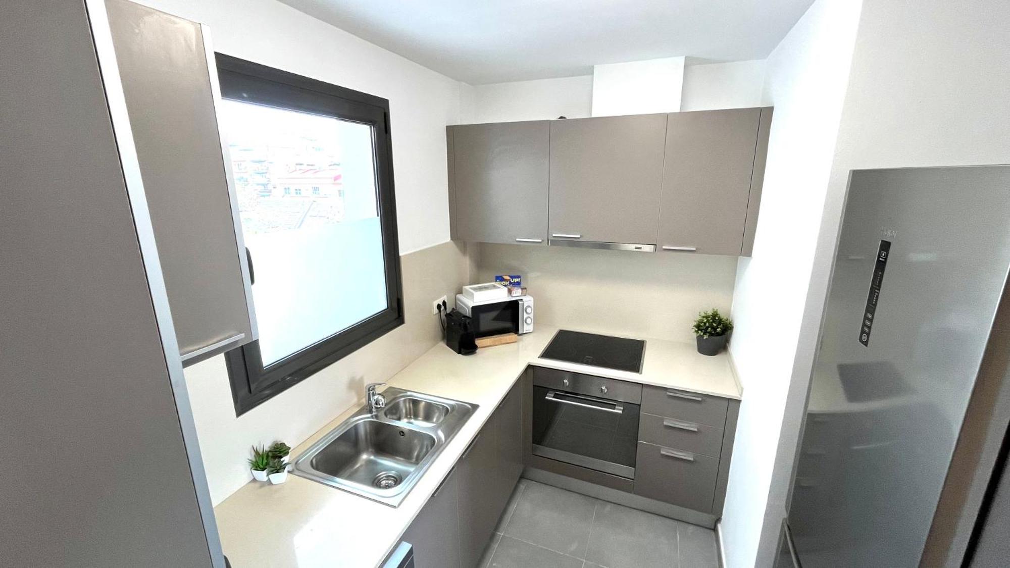 Apartamento Con Terraza By Prestigi Terrassa Exteriör bild